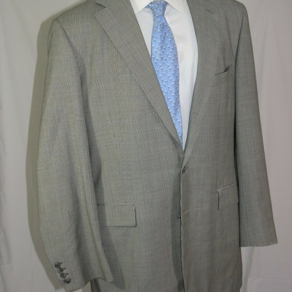 Mr. Ned Vitale Custom Made Two Button Suit 44xl - image 7